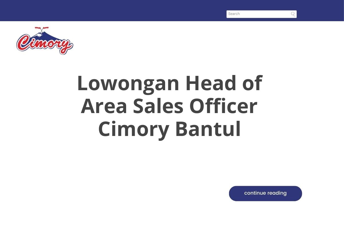 Lowongan Head of Area Sales Officer Cimory Bantul