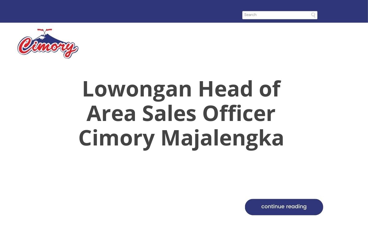 Lowongan Head of Area Sales Officer Cimory Majalengka