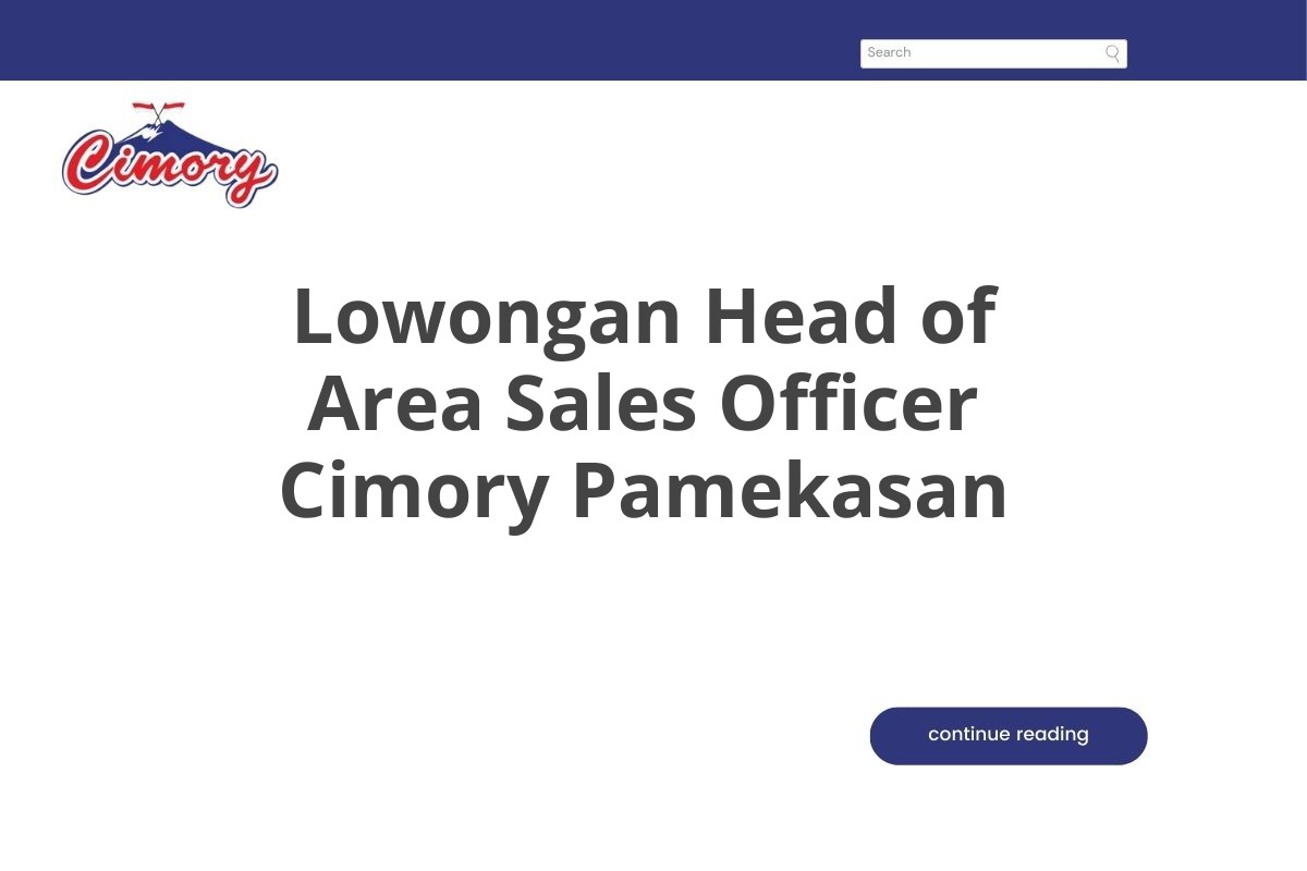 Lowongan Head of Area Sales Officer Cimory Pamekasan