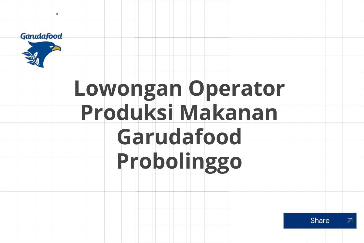 Lowongan Operator Produksi Makanan Garudafood Probolinggo