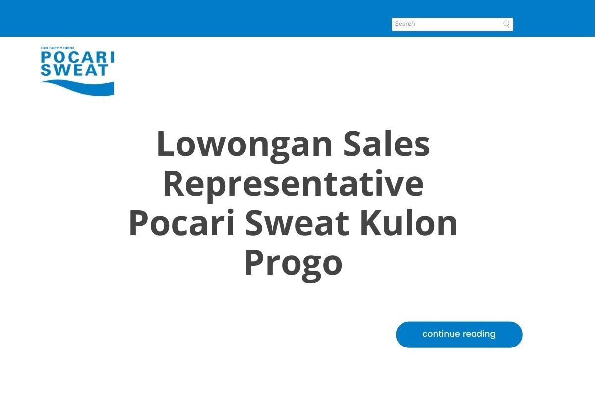 Lowongan Sales Representative Pocari Sweat Kulon Progo