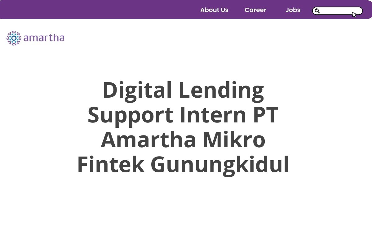 Digital Lending Support Intern PT Amartha Mikro Fintek Gunungkidul