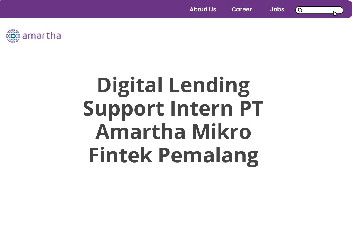 Digital Lending Support Intern PT Amartha Mikro Fintek Pemalang