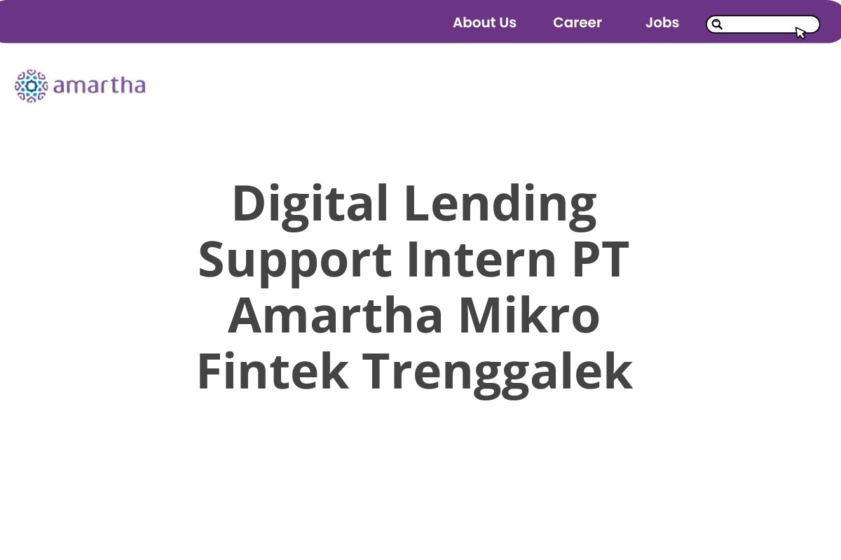 Digital Lending Support Intern PT Amartha Mikro Fintek Trenggalek