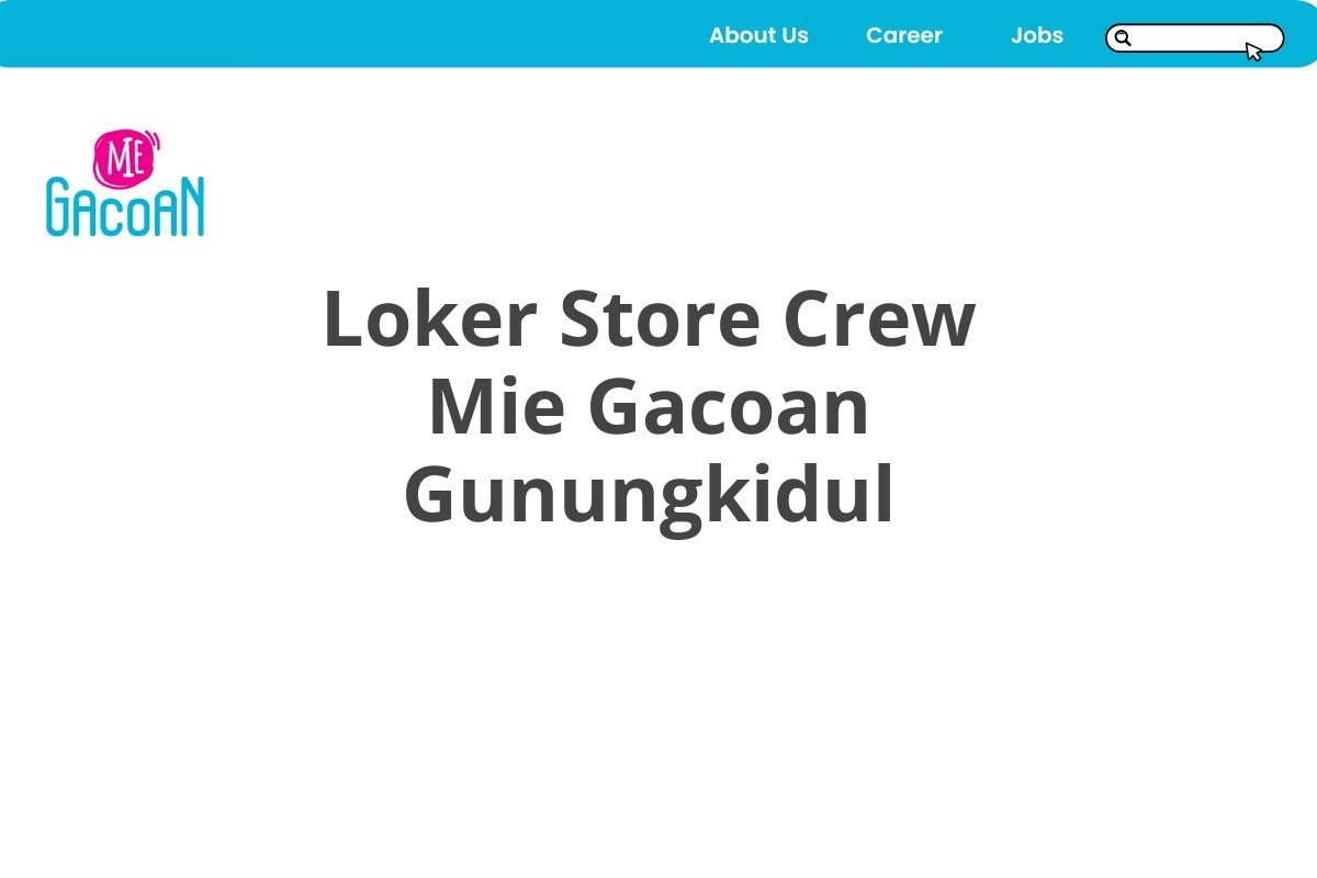 Loker Store Crew Mie Gacoan Gunungkidul