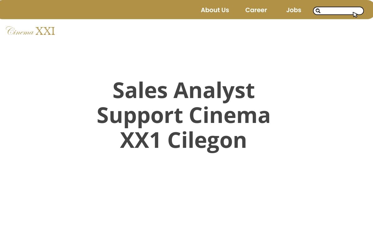 Sales Analyst Support Cinema XX1 Cilegon