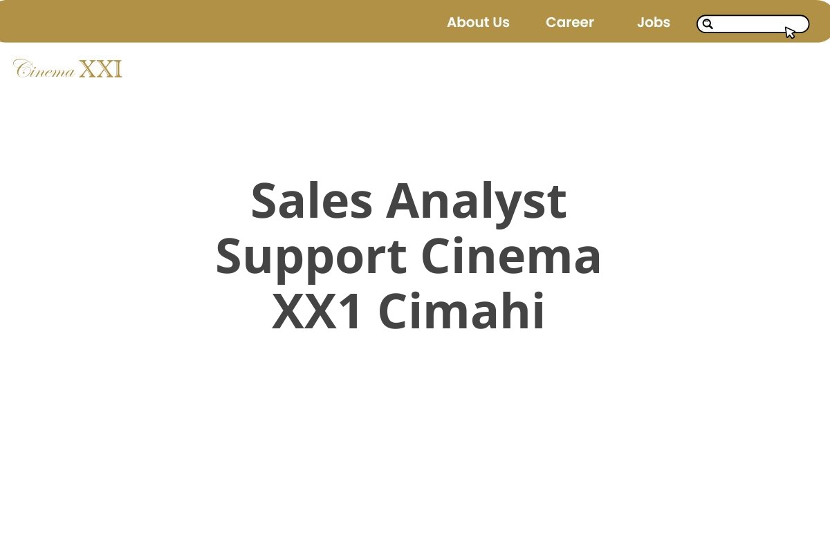 Sales Analyst Support Cinema XX1 Cimahi