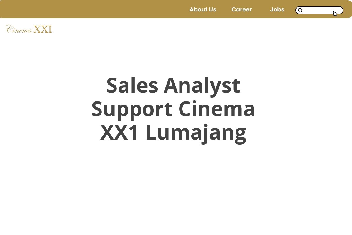 Sales Analyst Support Cinema XX1 Lumajang